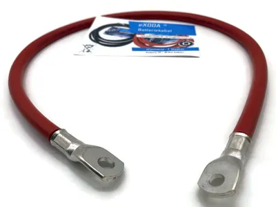 eXODA Batteriekabel 50 mm² 75cm Rot flexibel hitzebeständig bis 70° 99,9% Kupfer