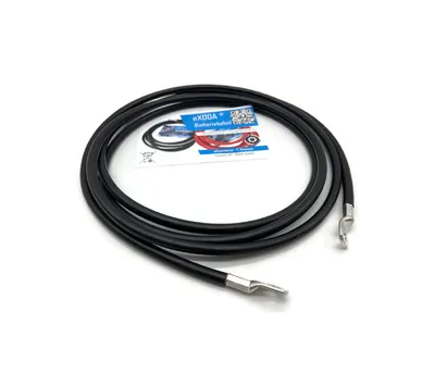 eXODA Batteriekabel 25 mm² 300cm M8 Schwarz für Auto KFZ Boot Motorrad flexibel 99 9% Kupfer