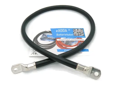 eXODA Batteriekabel 70 mm² 80cm M8 Schwarz hohe Qualität 99 Prozent Kupfer flexibel PVC bis 70°