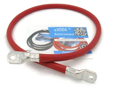 eXODA Batteriekabel 70 mm² 80cm M8 Rot für KFZ Boot Motorrad hitzebeständig
