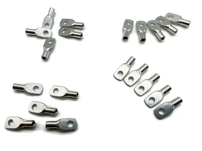 eXODA Kabelschuh 4mm2 M4 20x für 4mm² Kupferkabelgeflecht bis 2,3mm ideal zur Sicherung