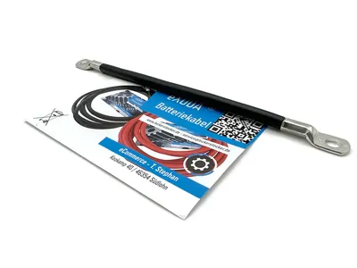 eXODA Batteriekabel 25 mm² 20cm M8 Schwarz hochflexibel für 12V Auto Boot Motorrad