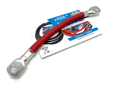 Batteriekabel 70 mm² 20cm mit Kabelschuhen M8 Rot - Flexibles Hochleistungs-Kabel aus Kupfer