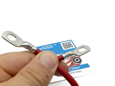 Batteriekabel 10 mm² 30cm mit Kabelschuhen M8 Rot Kabel