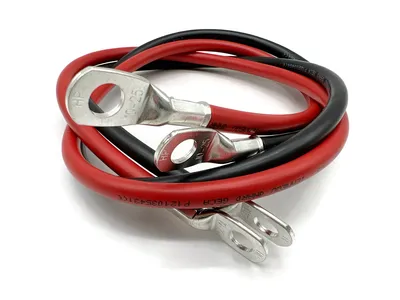 Batteriekabel Set 25 mm² 1m M10 Kabelschuhen rot schwarz flexibel robust für Auto Boot Motorrad