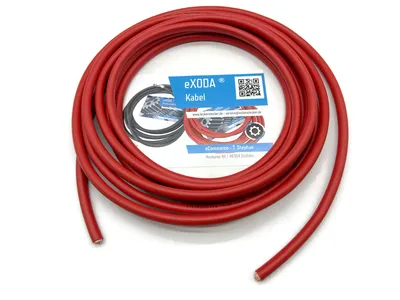 eXODA Batteriekabel 25 mm² 5m Kupfer Rot H07V-K25 flexibel hitzebeständig bis 70°