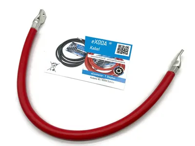 eXODA Batteriekabel 70 mm² 50cm M6 M8 Rot hohe Qualität hitzebeständig bis 70 °C