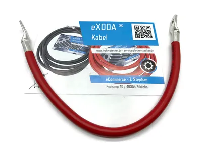 Batteriekabel 25 mm² 30cm M8 und M10 Rot flexible hochwertige Verarbeitung