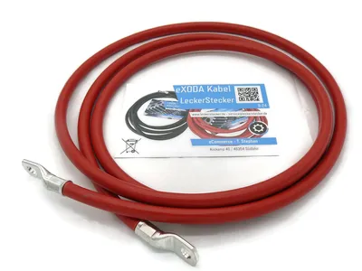 25 mm² 200cm Batteriekabel M8 M10 Rot hohe Flexibilität für Auto KFZ Boot Motorrad