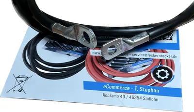 eXODA Batteriekabel 25 mm² 200cm M8 M10 Schwarz Flexibles 99 9 % Kupfer Hitzebeständig 70°
