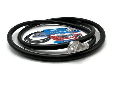 eXODA Batteriekabel 35 mm² 150cm M8 Schwarz Flexibles hochwertiges Kabel für Auto Boot Motorrad