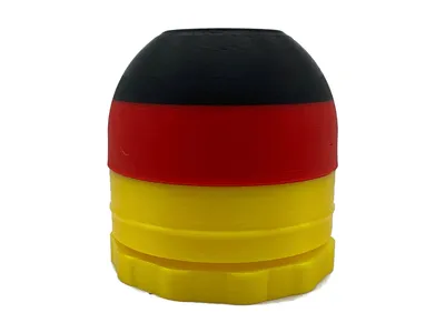 Abdeckung für Anhängerkupplung Deutschland Schwarz-Rot-Gold stabile Kappe aus Polylactid