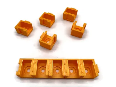 10x Halterung für Wago 2er Klemmen Typ 221-612 bis 6mm2 Steckbar hybrid 2-polig
