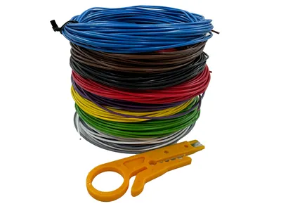 FLRY-B Fahrzeugleitung 0,5 mm² Kfz Kabel Set - 9 Farben 10m mit Abisoliertool